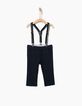 Pantalon de costume navy bretelles bébé garçon-1