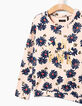 Sweat rose poudré imprimé fleurs GIRL PWR fille-3