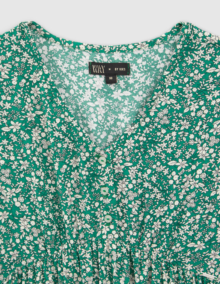 Langes, grünes Mädchenkleid aus LENZING™ ECOVERO™-3