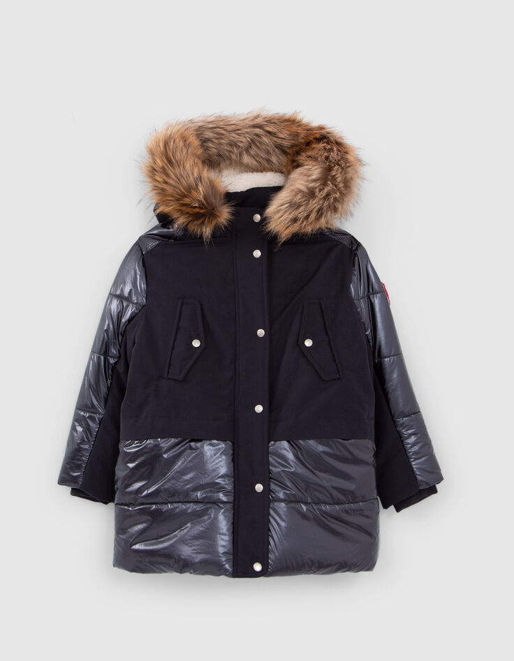 2-in-1 Parka / Anorak für Mädchen marineblau, Sternenprint-2