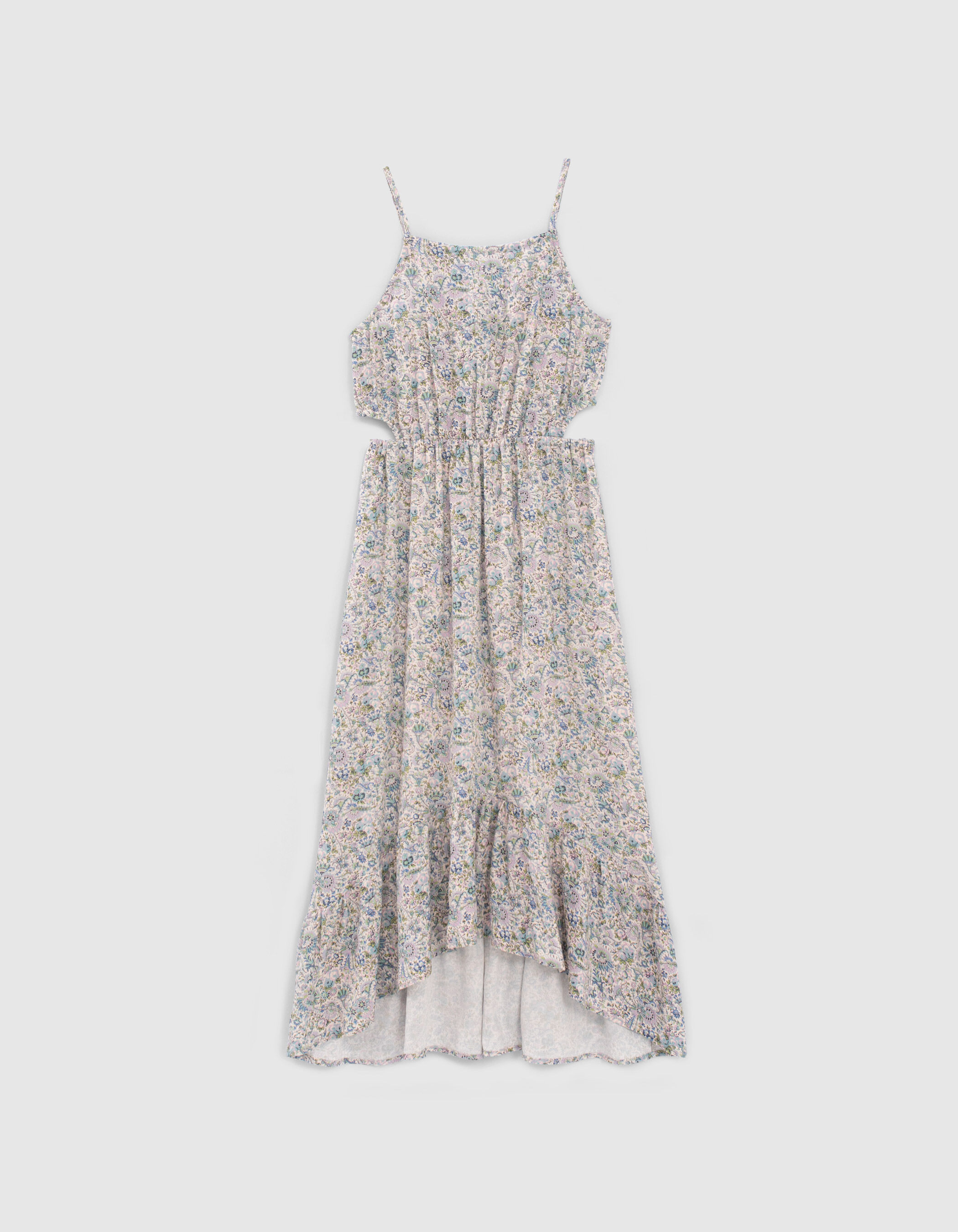 Robe longue ecrue LENZING ECOVERO a imprime fleuri fille IKKS