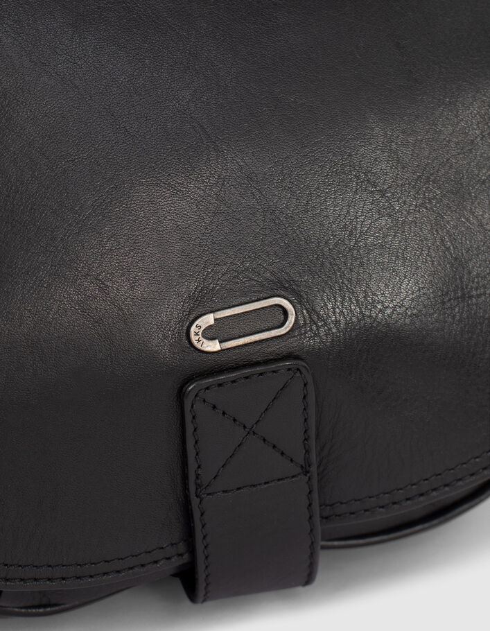 Besace cuir noir femme