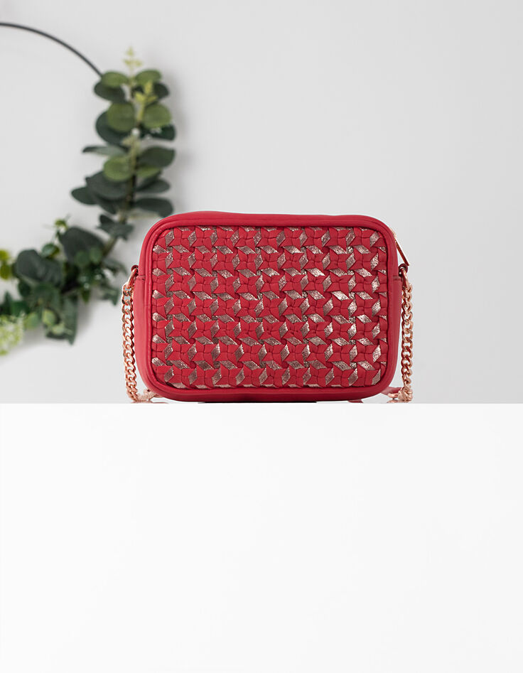 Rode leren handtas I.Code-1