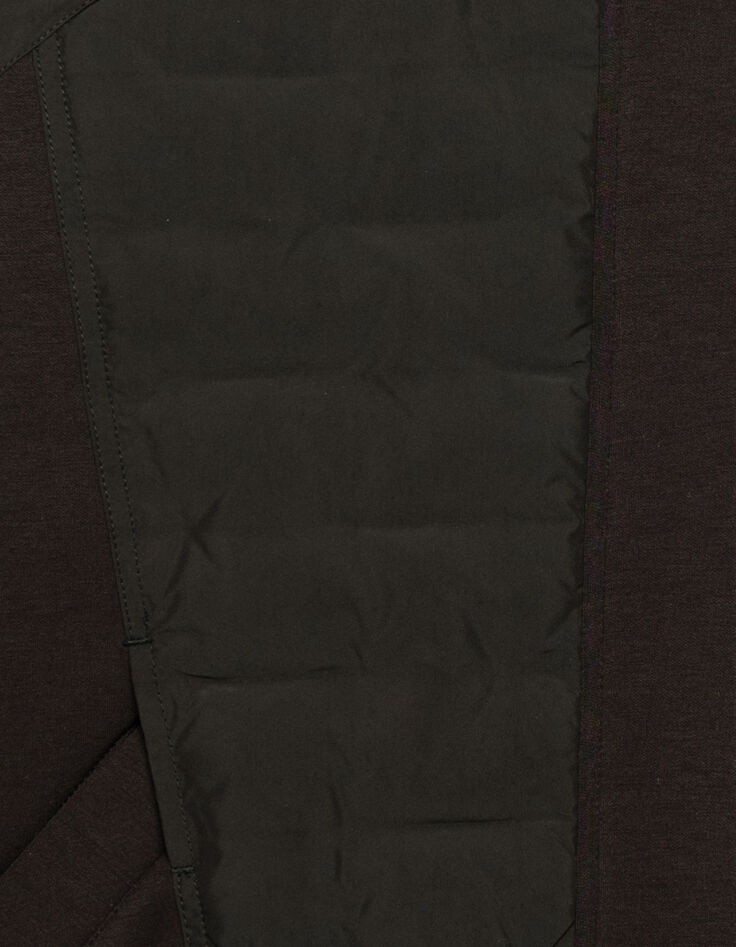 Men's black mixed-fabric light padded jacket-8