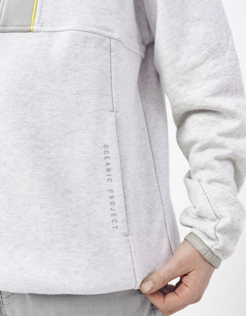 Sweat camionneur gris et kaki passepoil anis garçon - IKKS