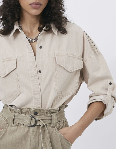 Women’s desert studded Terra Denim shirt