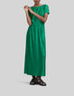 Women&rsquo;s green pleated long dress-2