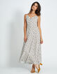 Robe longue blanc cassé floral multico I.Code-2