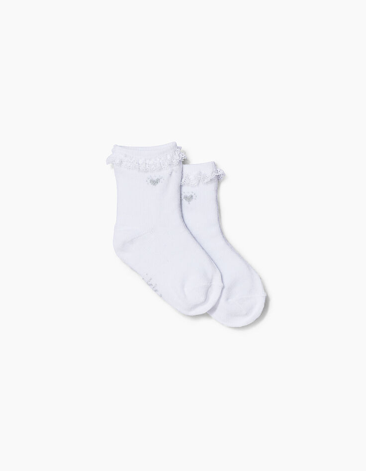 Chaussettes blanches bébé fille-4