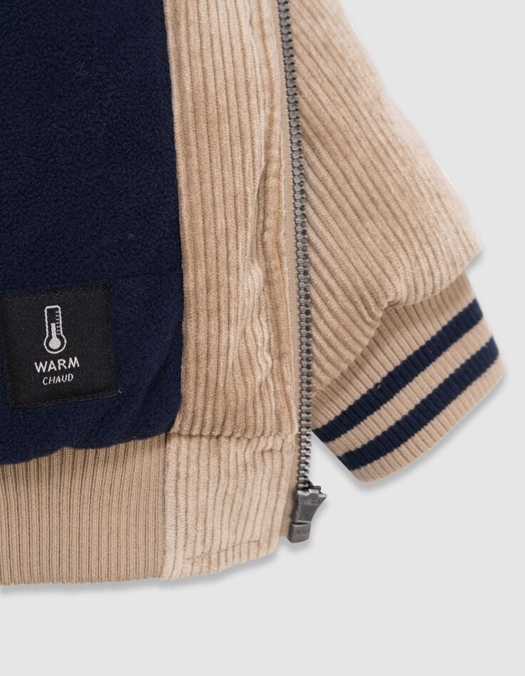 Boys’ beige corduroy varsity-style jacket-7 Boys’ beige corduroy varsity-style jacket-7