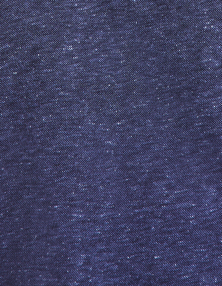 Indigoblauwe herenpolo in piquétricot met doupions-2 Indigoblauwe herenpolo in piquétricot met doupions-2