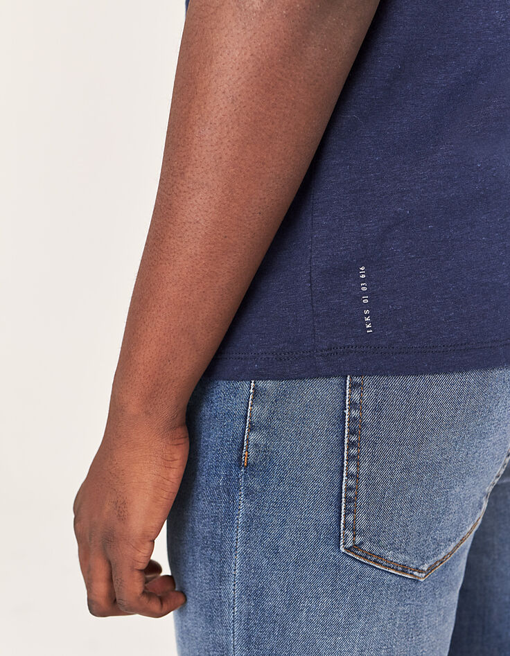 Tee-shirt indigo en chanvre certifié Homme-4