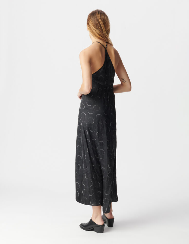 Mujer maxi vestido negro estampado eclipse-2