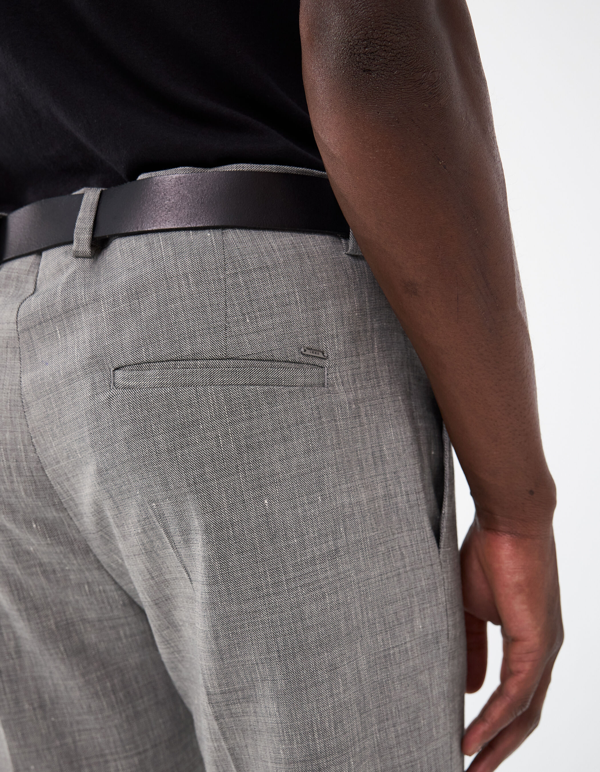 Pantal n de traje CROPPED storm falso liso Hombre