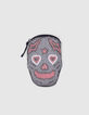 Silberfarbene M&auml;dchenhandtasche in Totenkopfform-3