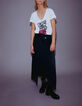 Tee-shirt écru coton bio à message clouté Femme-7