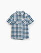 Camisa blue bleach de cuadros niño -1