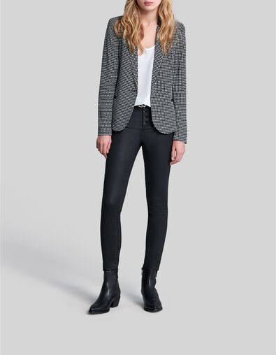 Zwarte blazer LENZING&trade; ECOVERO&trade; grafisch Dames - IKKS