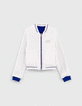 Bomber reversible azul y blanco bordado ni&ntilde;a-1