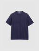 Men&rsquo;s navy pure wool knit T-shirt-6