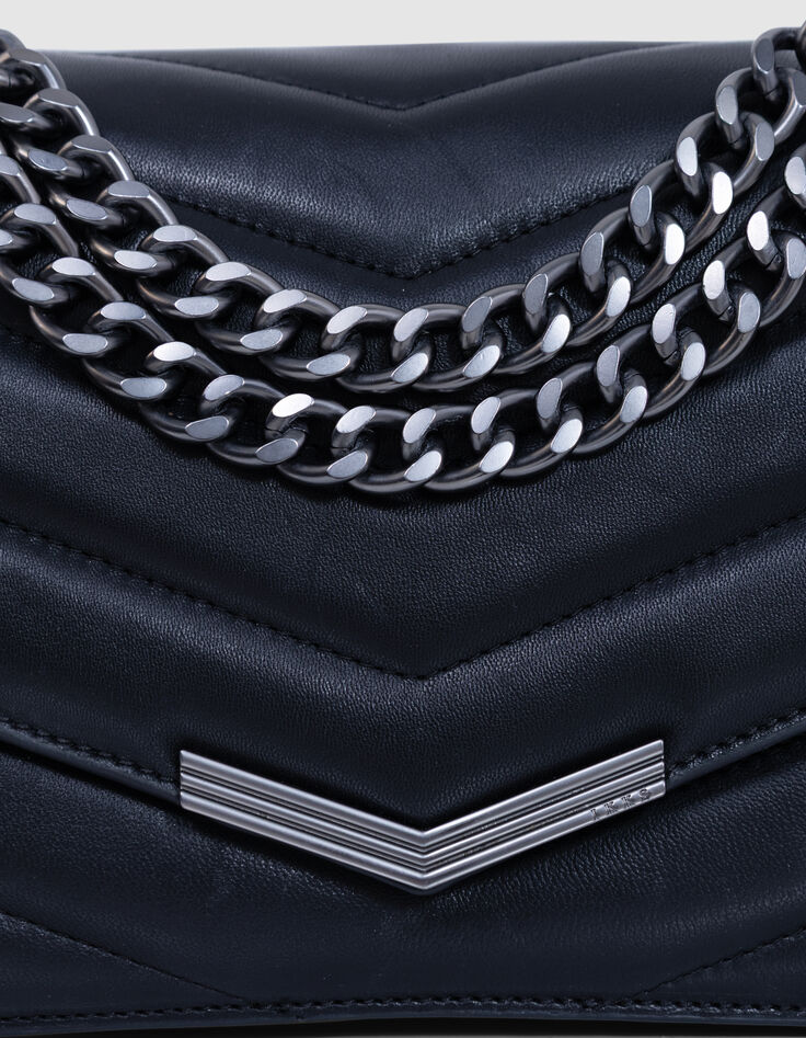 Sac THE 1 Timeless noir cuir matelassé Taille M Femme-4