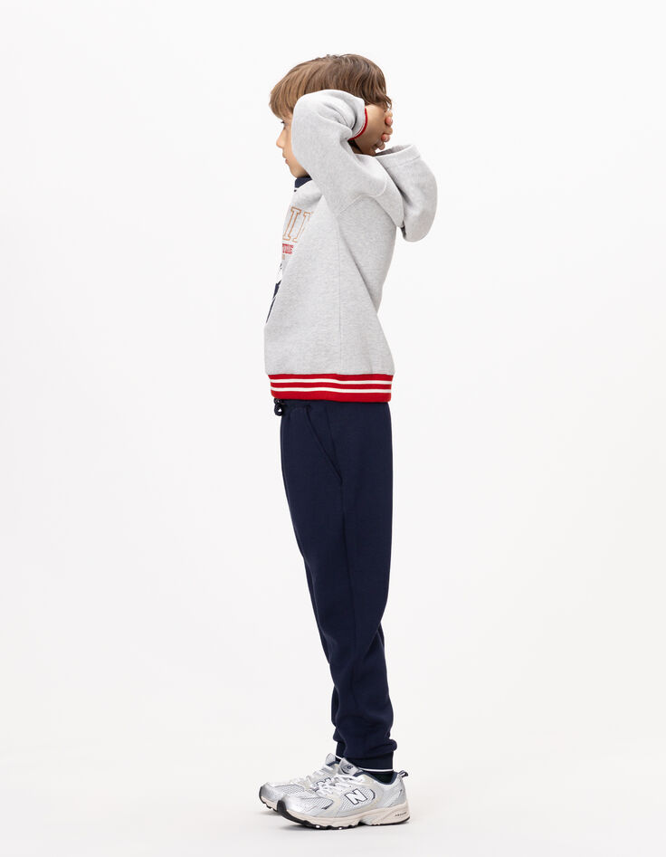 Pantalon Jogging IKKS Fille - Marine Foncé - Taille élastique Avec Cordon - Doublure Douce - Grandes Poches - Style Décontracté Chic