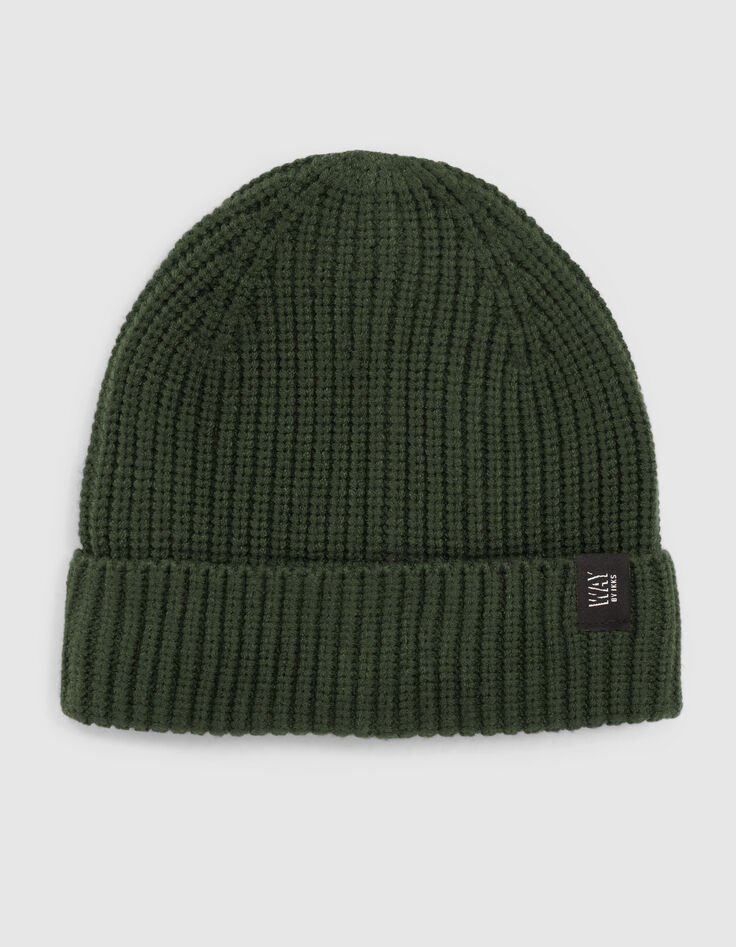 Gorro bronce punto acanalado niño -1