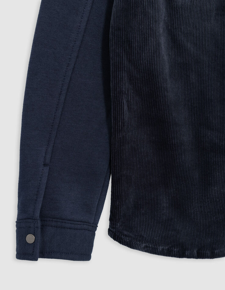 Zweilagiges Kapuzenüberhemd für Jungen, marineblau-6