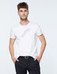Men's white guitar T-shirt-2
