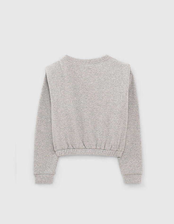 M&auml;dchensweatshirt mit Schulterpolstern und Stickerei-3