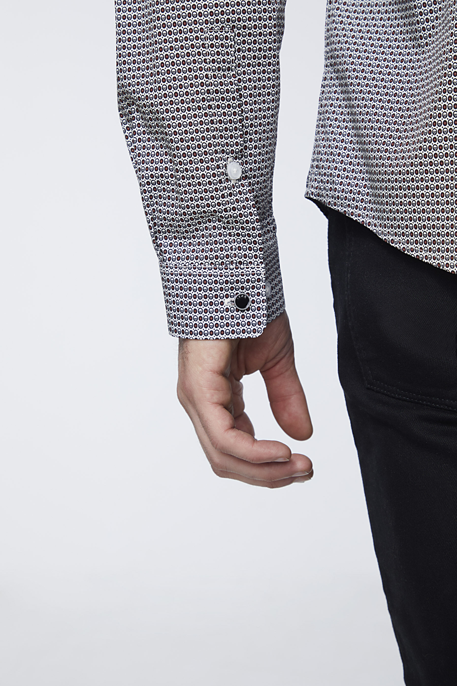 Camisa SLIM cruda estampado calaveras Hombre