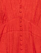 Women’s red satin animal motif jacquard dress-6