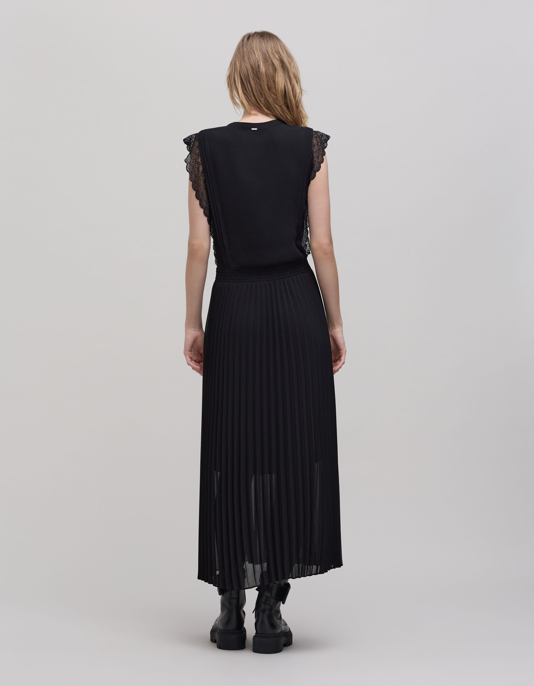 Ikks robe longue noire new arrivals