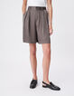 Dames Lyocell&reg; grijze mix getailleerde bermuda-2