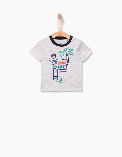 Camiseta gris The IKKS Pool Party bebé niño  - IKKS