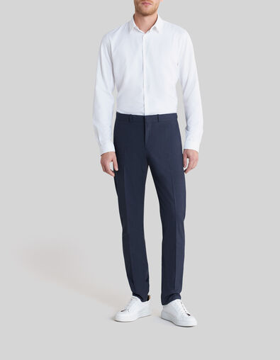 Pantalon de costume marine mini-carreaux TRAVEL SUIT Homme - IKKS