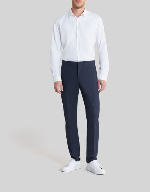Pantalon de costume marine mini-carreaux TRAVEL SUIT Homme - IKKS