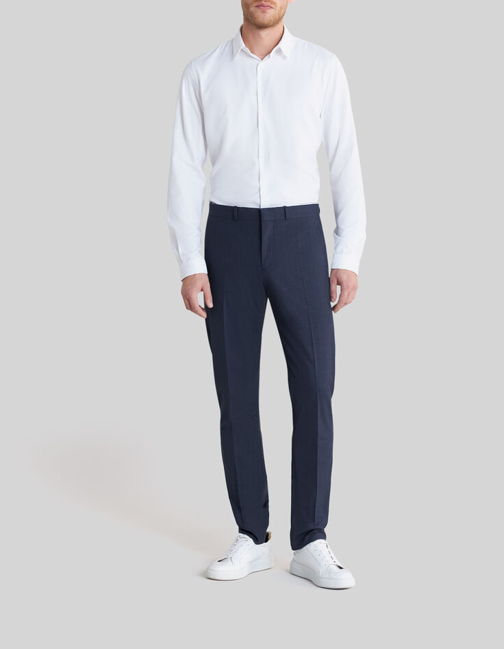 Pantalon de costume marine mini-carreaux TRAVEL SUIT Homme-1
