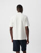 Camisa SLIM blanco roto punto rayas hombre-3