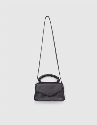 Mini sac à main noir poignée tressée fille - IKKS