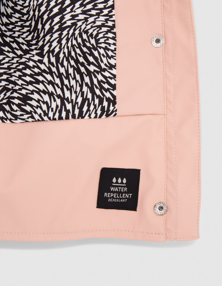 Roze parka in rubber meisjes-6