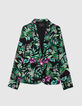 Women’s black LENZING™ ECOVERO™ jacket with tropical print-5
