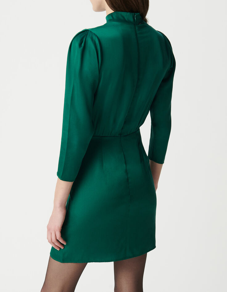 Robe vert émeraude maxi noeud Femme-3
