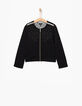 Girls’ black embroidered cardigan-3