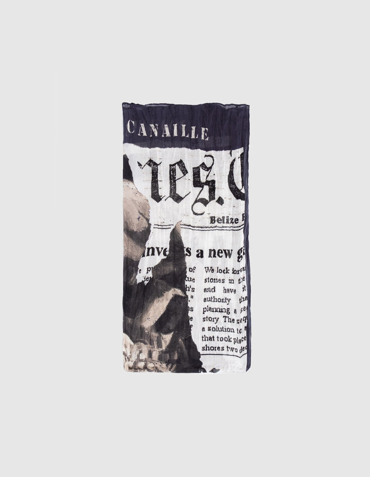 Men&rsquo;s chalk scarf with skeleton-sailor image-2