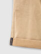 Bermudas chino beige medio cordones niño -5