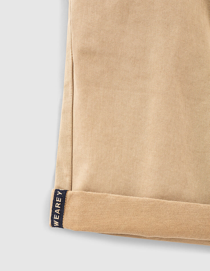 Bermudas chino beige medio cordones niño -5 Bermudas chino beige medio cordones niño -5