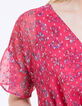 Robe en voile imprimé floral fils métallisés-4