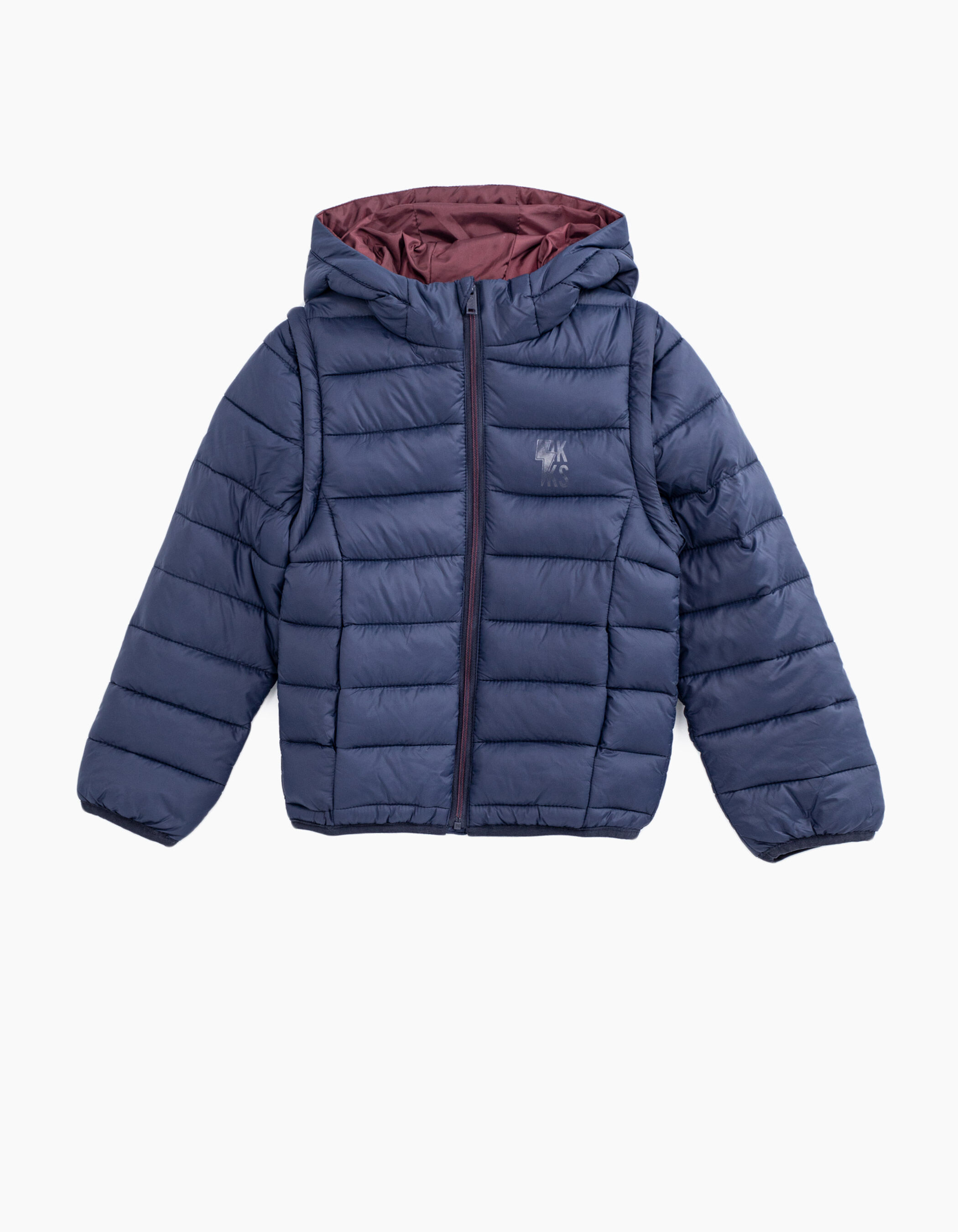 Boys navy Essential recycled light padded jacket