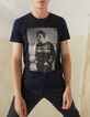 Men&rsquo;s navy punk officer image organic cotton T-shirt-2